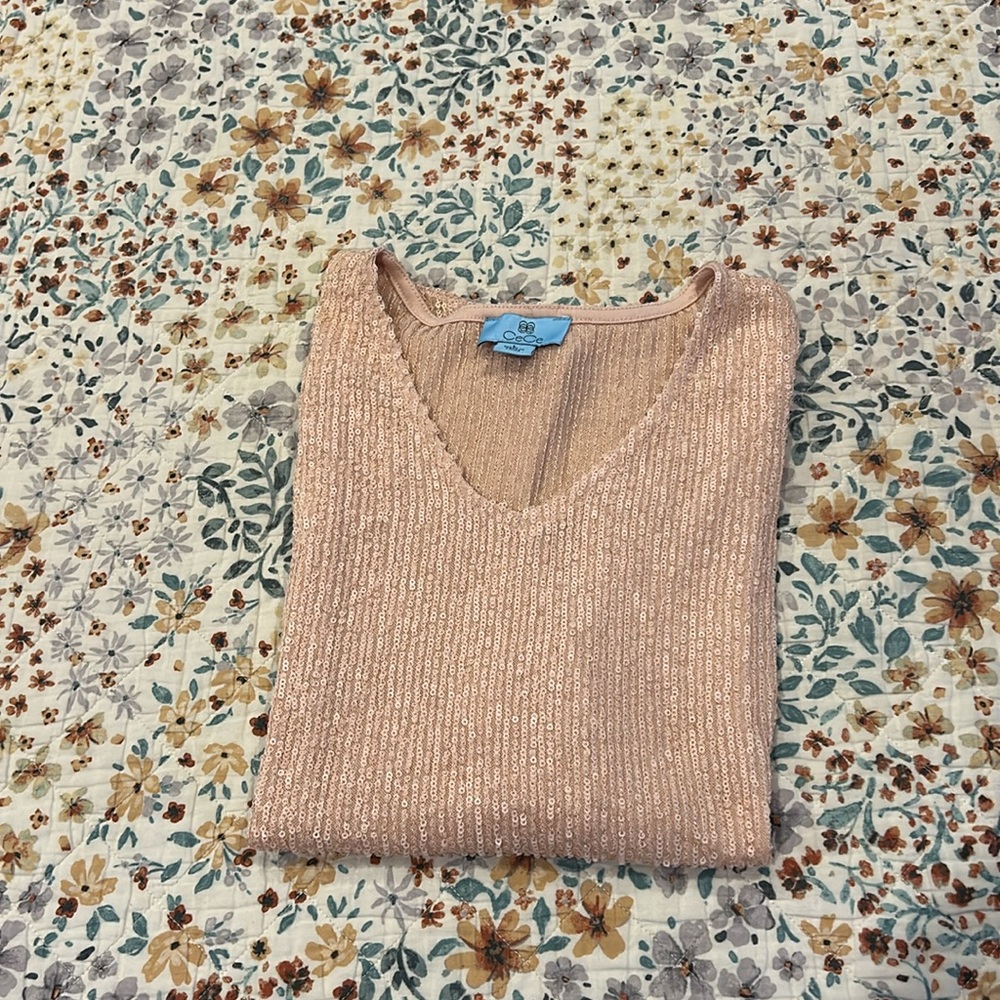 Cozy Rose Pink V-Neck Sweater